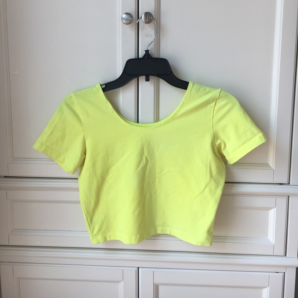 American Apparel neon crop top